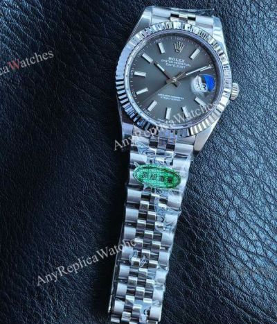 CBD Factory Rolex Datejust Dark Grey Face 41mm Dandong 3235 Movement SS Jubilee Band Watch